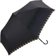 Wpc. Women'S Parasol, Sunshade, Star Pattern, Scalloped Edge, Foldable, 100% Li_ picture
