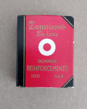 Vintage Dennison De Luxe Gummed Reinforcements No. 2 - 100 Count picture