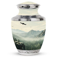 Small Urns Realistic Illustration Of Mountains And Forest (10 Inch) Large Urn picture