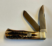 1992 W R Case & Sons Classic 5223 Fat Stag 1 of 183 Jumbo Trapper Knife w/ COA picture