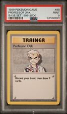 Professor Oak Base Set WOTC Pokemon Card 88/102 - 4TH PRINT ©️ 1999 - 2000 PSA 9 picture