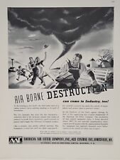 1942 American Air Filter Company Fortune WW2 Print Ad Q2 Tornado Farmers Boy picture