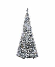 Sterling 6-Foot High Pop-Up Pre-Lit Flocked Pine Tree with Holy Leaves New picture
