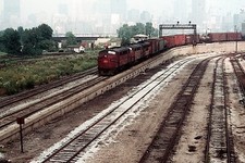 GMO 803A EMD F3A Built Dec 1946 with freight train 5 x 7 Photo picture