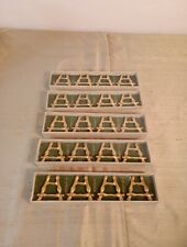 MCM Set 20 Gold Gilt Bamboo Metal Place Card Holder Easel Hollywood Regency ALL picture