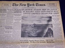 1945 AUGUST 29 NEW YORK TIMES - M'ARTHUR STARTS TRIP TO JAPAN - NT 531 picture