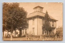 RPPC Two Story School? House Unknown Location Real Photo Postcard picture