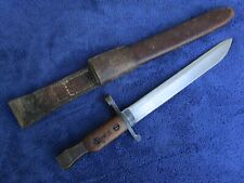 RARE ORIGINAL US MILITARY M1908 CANADIAN ROSS BAYONET AND SCABBARD WITH FROG picture