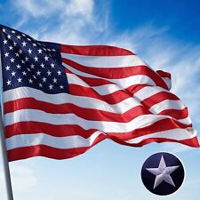 3×5FT Flag Embroidered Polyester USA Flag Outdoor Sewn Stripes Stars Yard Decor picture