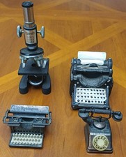 REMINGTON, PHONE, MICROSCOPE, TYPEWRITER, MINIATURES, LOT OF 4 picture