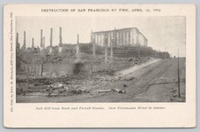 Nob Hill Fairmount Hotel Ruins 1906 Earthquake Fire San Francisco CA Postcard picture