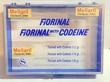 Fiorinal with Codeine ~ vintage pharmaceutical empty box with labels advertising picture