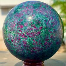 1.18LB  Natural Rare Polished Grandmother Green Ruby Crystal Ball Healing picture