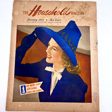 January 1943 HOUSEHOLD World War II Era Magazine Wartime Recipe Women Home Front picture