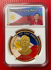 BBM 2022 Ferdinand Marcos Jr COLORED President of the Philippines Medal Slabbed picture