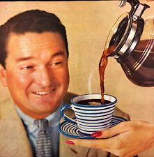 1955 Nescafe Instant Coffee Vintage Print Ad Satisfy Your Coffee Hunger picture