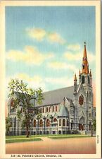 Decatur IL-Illinois, St. Patrick's Church Vintage Souvenir Postcard picture
