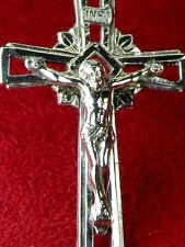 BISHOP'S VINTAGE SWEET KIND SMILING FACE OF JESUS STERLING ROSARY CRUCIFIX CROSS picture