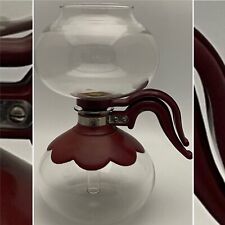 Silex Art Deco H-71 Red Bakelite Vacuum Coffee Maker Glass by Pyrex Made in USA picture