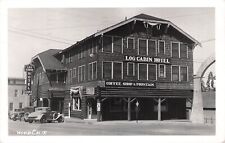 RPPC Weed California, Log Cabin Hotel Cafe c1930's PM 1940 picture