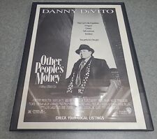 Danny Devito Other People's Money Movie 1991 Print Ad Framed 8.5x11  picture