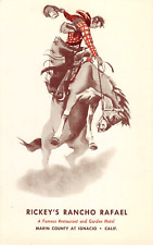 Ignacio, CA RICKEY'S RANCHO RAFAEL Marin County 1950s Cowboy Vintage Postcard picture