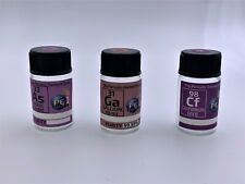 3 x Labeled empty periodic element Bottles for Gallium Mercury Californium +++++ picture