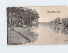 Postcard Scene on St. joe River Three Rivers Michigan USA picture