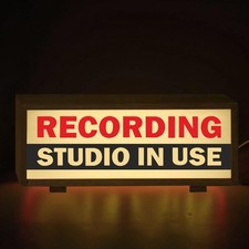 Recording Studio In Use LED Light Box Sign 10.2" Acrylic Wall Hanging Indoor picture