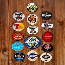 Vintage Clear Resin Coated Flat & Domed Round & Oval Breweriana Beer Logo Decals picture