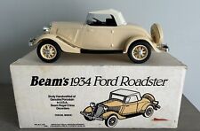 Vtg Jim Beam's 1934 Ford Roadster EMPTY Decanter Handcrafted Porcelain Orig Box picture