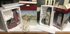 Vtg Lot 2 Lemax Village Lighthouse Plymouth Corners Rocky Point, Olde Portsmouth picture