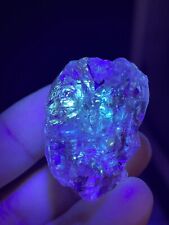 21g large Petroleum included elestial Quartz crystal fluorescent under UV light picture