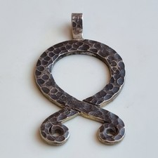 Ancient Antique Viking Silver Pendant Talisman Protection Amulet picture