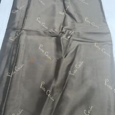 Vintage Pierre Cardin Textile Fabric Signature Brown Lining 44” X 2 3/4 Yds picture