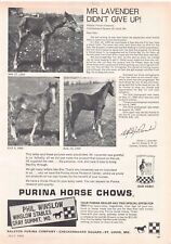 Purina Horse Chow Winslow Stables Western Cowboy Vintage Magazine Print Ad picture