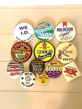 VINTAGE BEER ALCOHOL ADVERTISING PINBACK BUTTONs Pin Marketing Becks Corona picture
