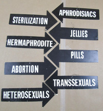 8 vintage paper directional arrow signs for sexual orientation LGBTQ+ interest picture
