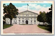 Rideau Hall. Residence of the Governor General. Ottawa Vintage Postcard picture