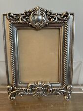 Brighton Silver Tone Metal Small Heavy Picture Frame Fits 3.25” X 2.5”Photo picture