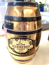 VTG  HENNESSY Bras d'or Cognac Gold & Black Barrel Bottle EMPTY w Box picture