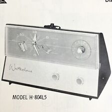 Vtg 1962 Westinghouse Clock Radio H-804L5 05L5 06L Wire Schematic Service Manual picture