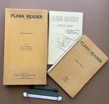 Flash Reader Speed Reading Training Kit 1950s Exercise Manual Device Box picture