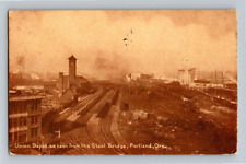 1911. PORTLAND, OR. UNION DEPOT YARDS. POSTCARD. PL25 picture