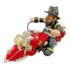 Comical  Art FIREMAN Biker Dude Detailed Hand Painted Caricature Figurine. New picture