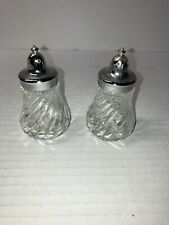 Vintage 70s Crystal salt and pepper shakers picture