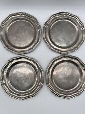 Wilton Columbia Pewter Bread And Butter Plates Queen Anne 7” Set Of 4 picture