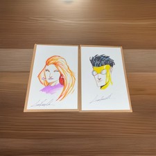 Invincible & Atom Eve - Livio Ramondelli Original Sketches 1 Of 1 Image Ottley picture
