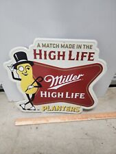 Miller High Life Mr Peanut Metal Beer Sign picture