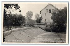 c1910's Mill Dam Building View Hebron Nebraska NE RPPC Photo Unposted Postcard picture